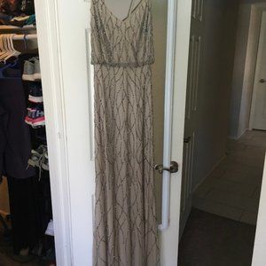 Adrianna Papell Long Beaded Gown